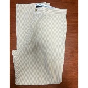Charter Club Mens Searsucker 100% cotton‎ pants tan and cream